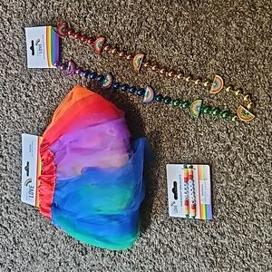 SEASON OF LOVE PRIDE COLLECTION BUNDLE: TUTU, NECKLACE, BRACELET: NEW WITH TAGS